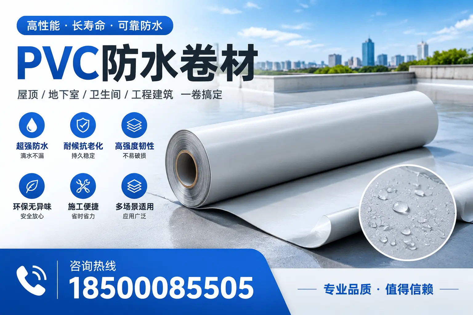 PVC防水卷材的防水效果评测,适合德宏的科学依据